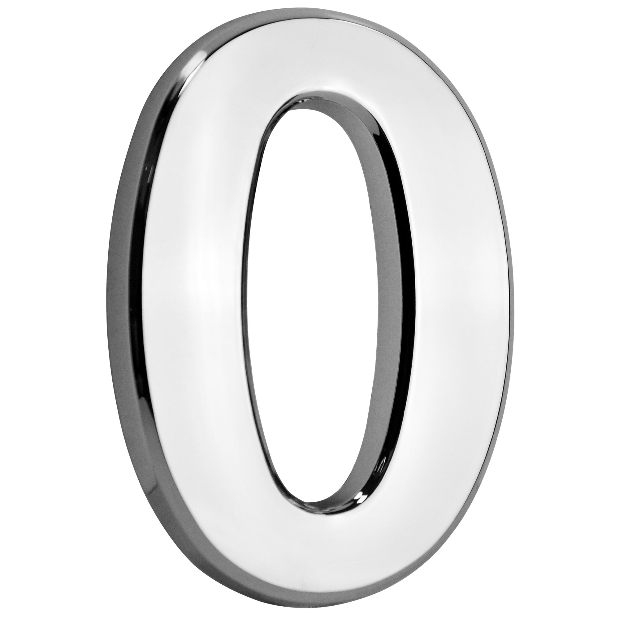 Číslo domovní, ´0´, 10cm, stříbrné, s lepící páskou, ABS, MagicHome