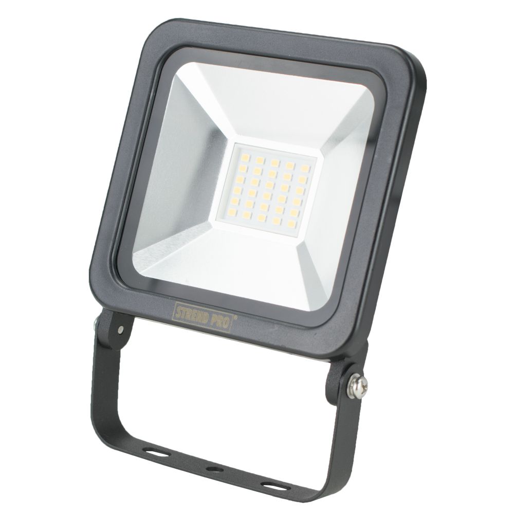 LED reflektor, SMD, 20W, 1600lm, 230V, černý, STREND PRO