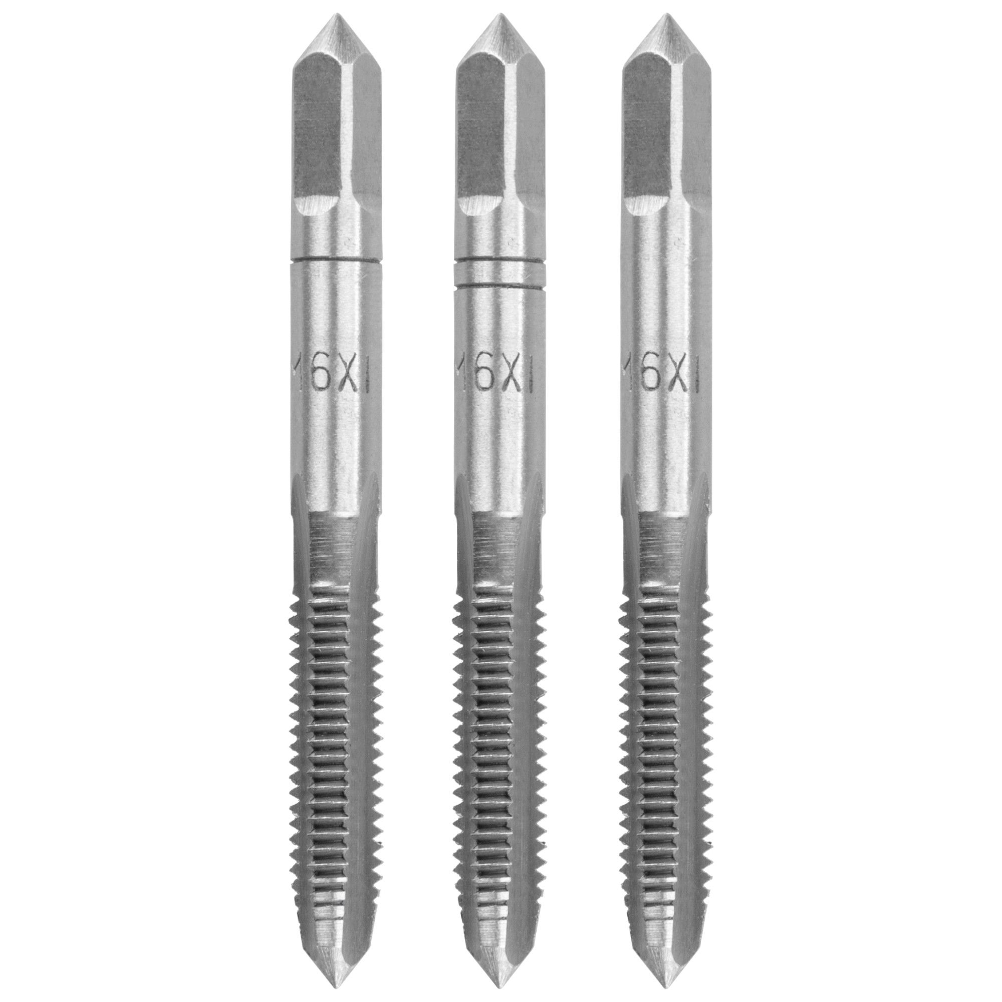 Závitník M 6 × 1,0mm, DIN 352 – sada 3ks, STREND PRO