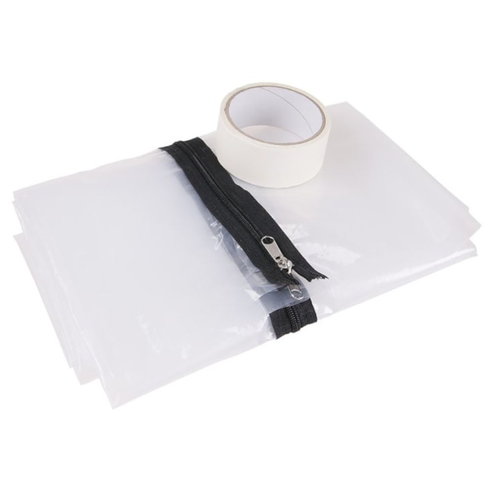 Protiprachové dveře, folie, 220x120cm, + maskovací páska