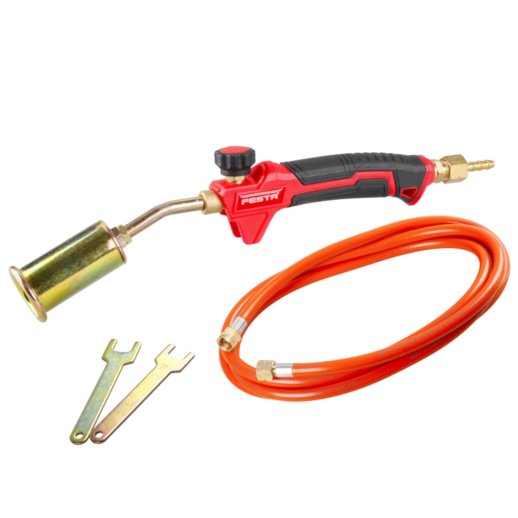 Plynový hořák na LPG, 12kW, tryska 35mm, 350mm, hadice 3m, FESTA