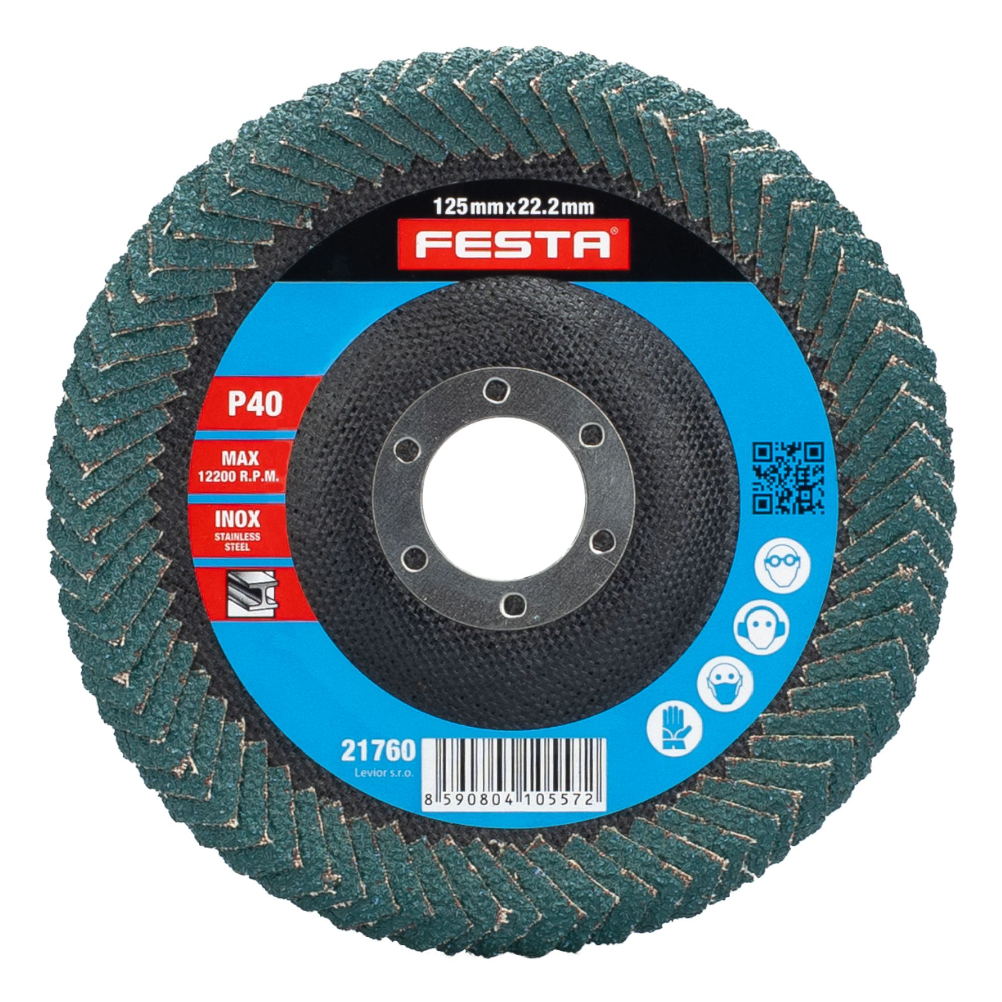 Kotouč lamelový oboustranný, 125mm, P 40, FESTA