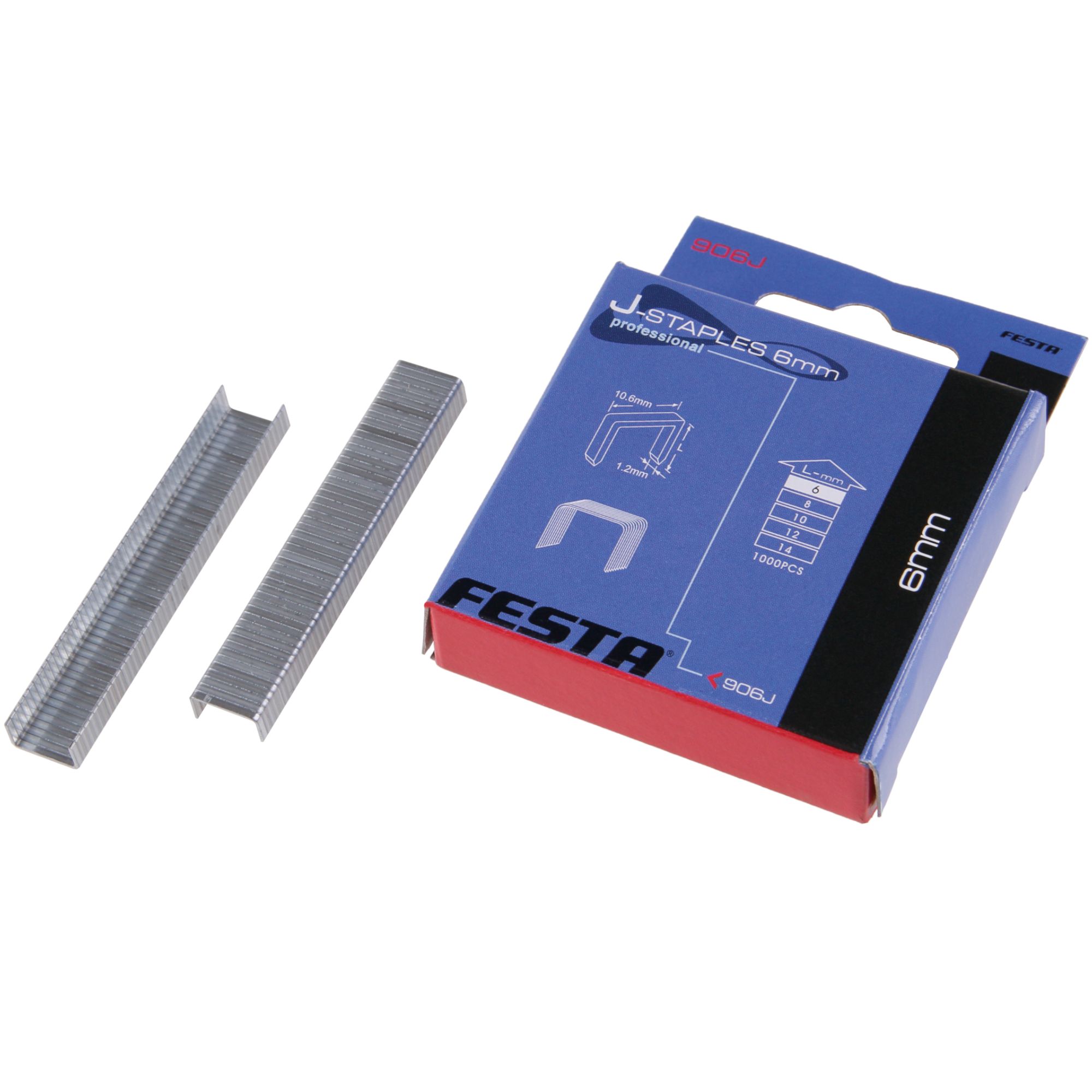 Spony 10,6 x 1,2mm, 6mm, balení 1000ks, typ 140, FESTA