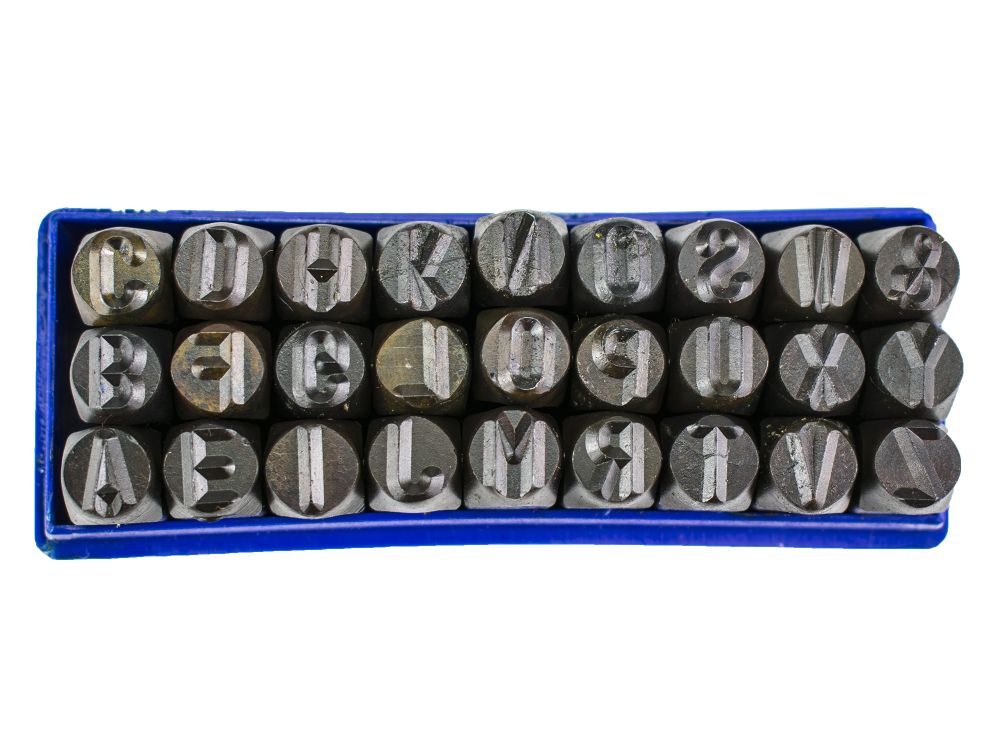 Raznice ocelové 8mm, znaky ABC, FESTA