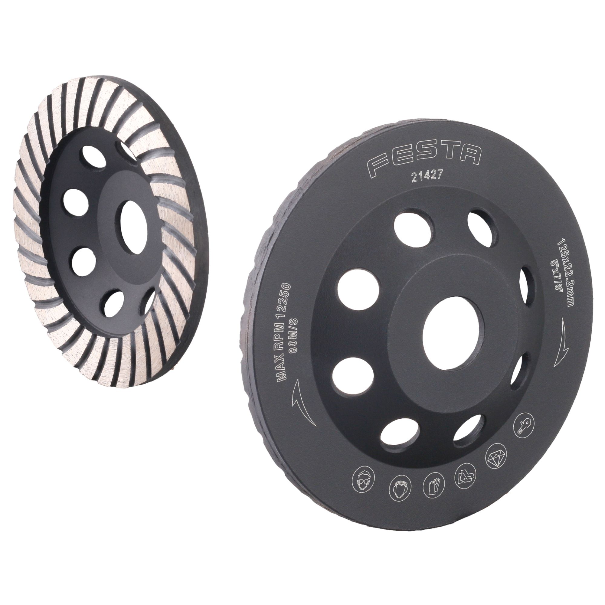 Kotouč diamantový brusný, TURBO, 125mm, 22,2mm, FESTA