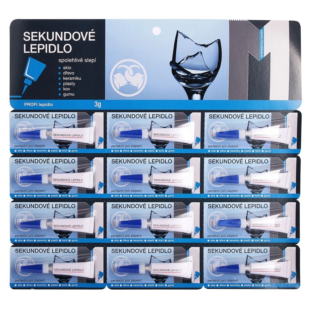 Lepidlo sekundové Slon, plato 12 x 3g, BULDOK