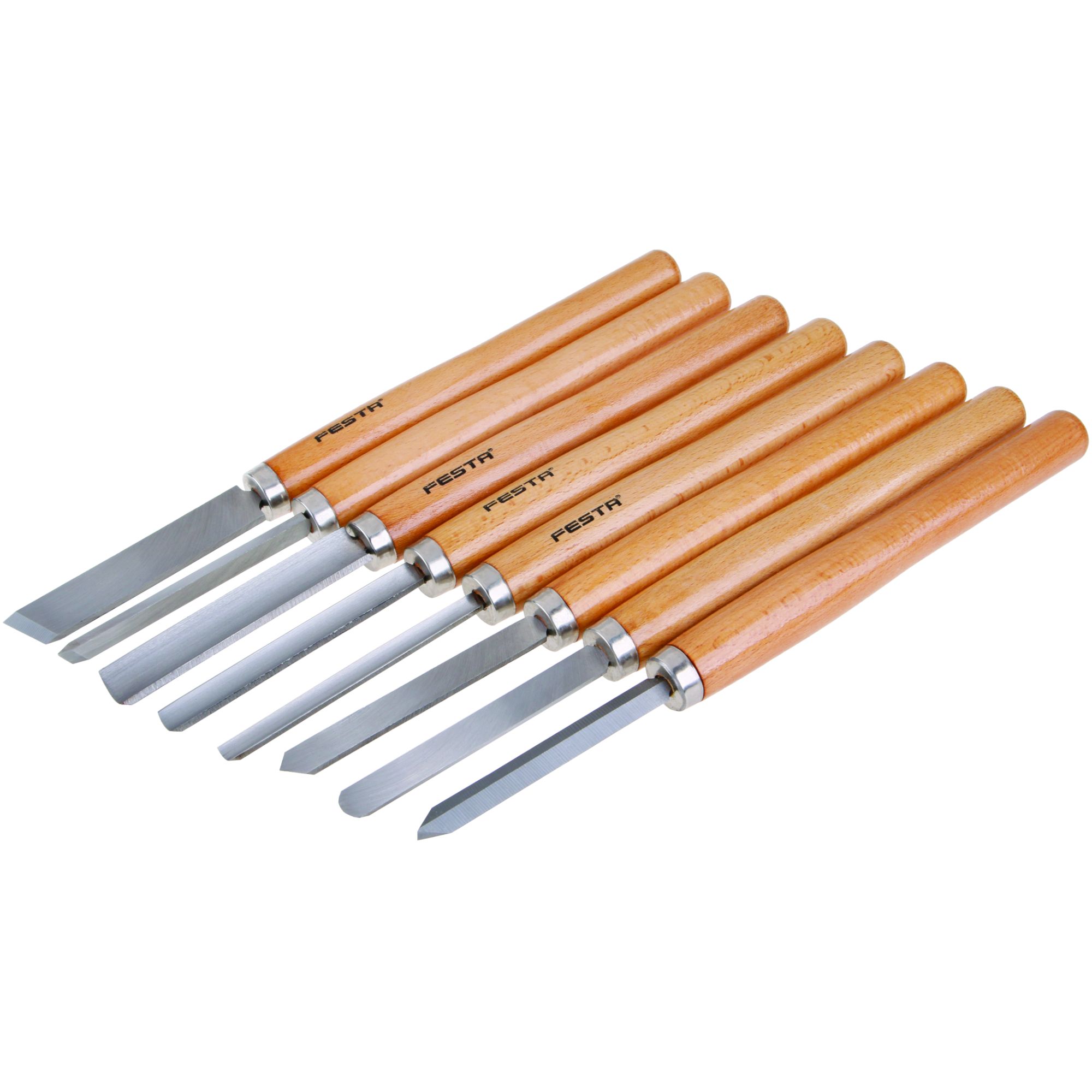 Dláta soustružnická, sada 8ks, 365mm, FESTA