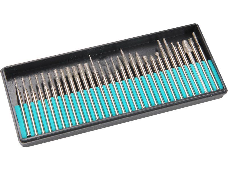 Nástavce na brusku, diamant. brusná tělíska, sada 30ks, st. 3,2mm, EXTOL CRAFT