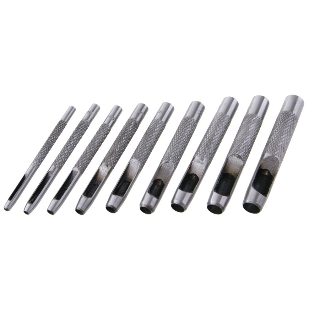 Děrovače kůže, 2,5 - 10mm, sada 9ks, EXTOL CRAFT