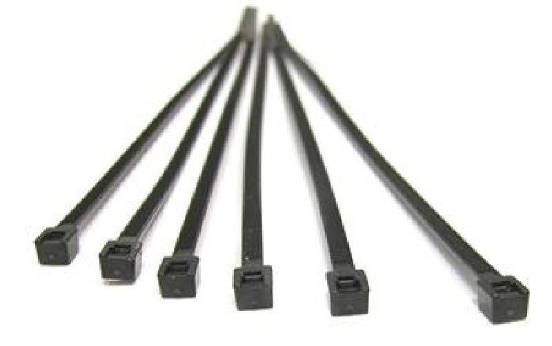 Pásek stahovací rozepínací, 300 x 7,6mm, černý, nylon, balení 25ks, MAGG