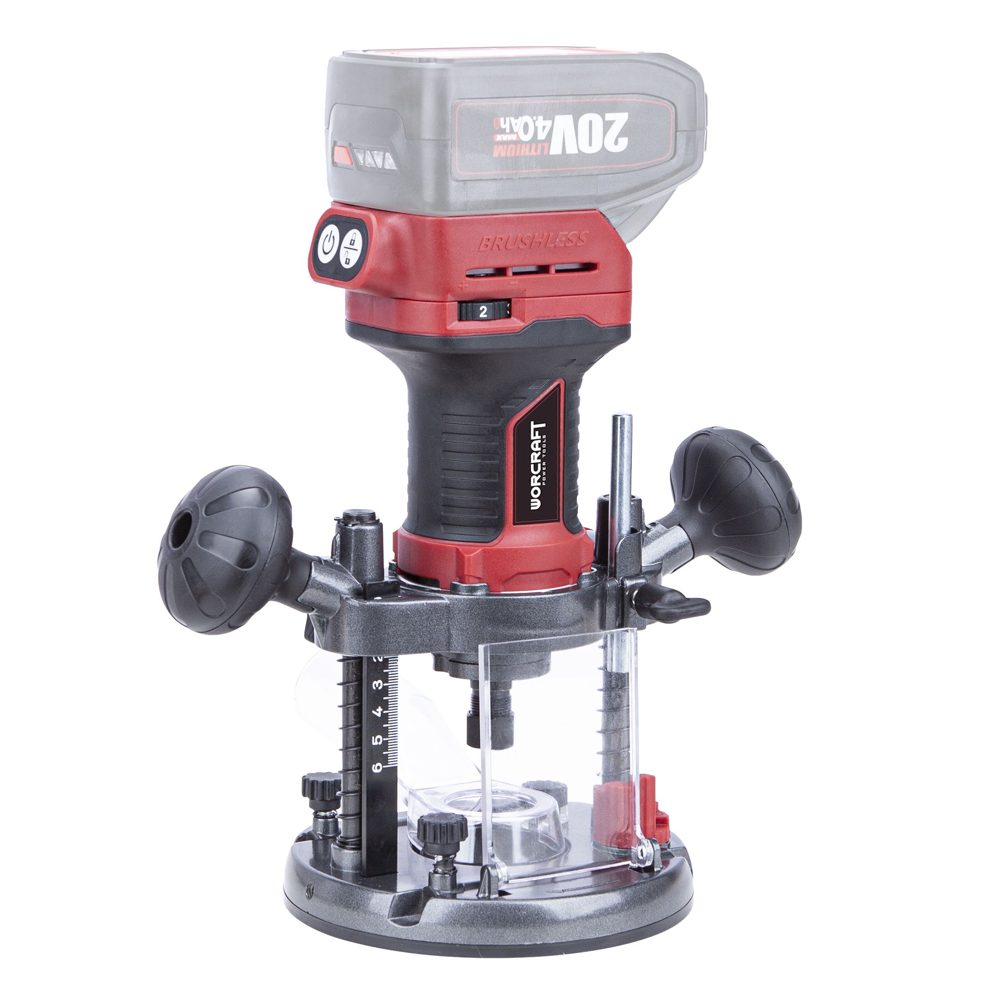 AKU frézka horní, 20V, BRUSHLESS, ShareSYS, WORCRAFT CER-S20LiB