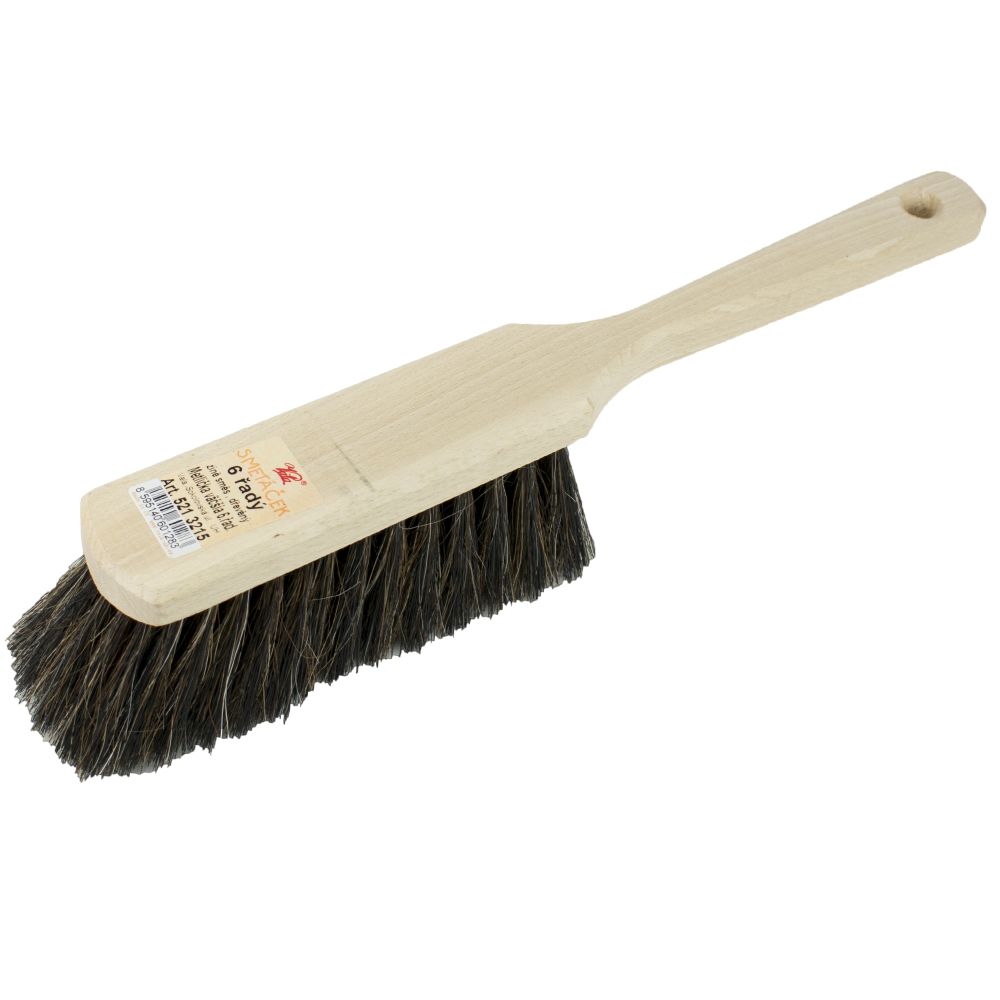 Smetáček dřevěný, nelakovaný, 521 3215, délka 35cm, vlákno směs, VALA