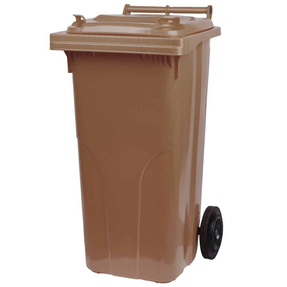 Popelnice plastová, 240L, hnědá