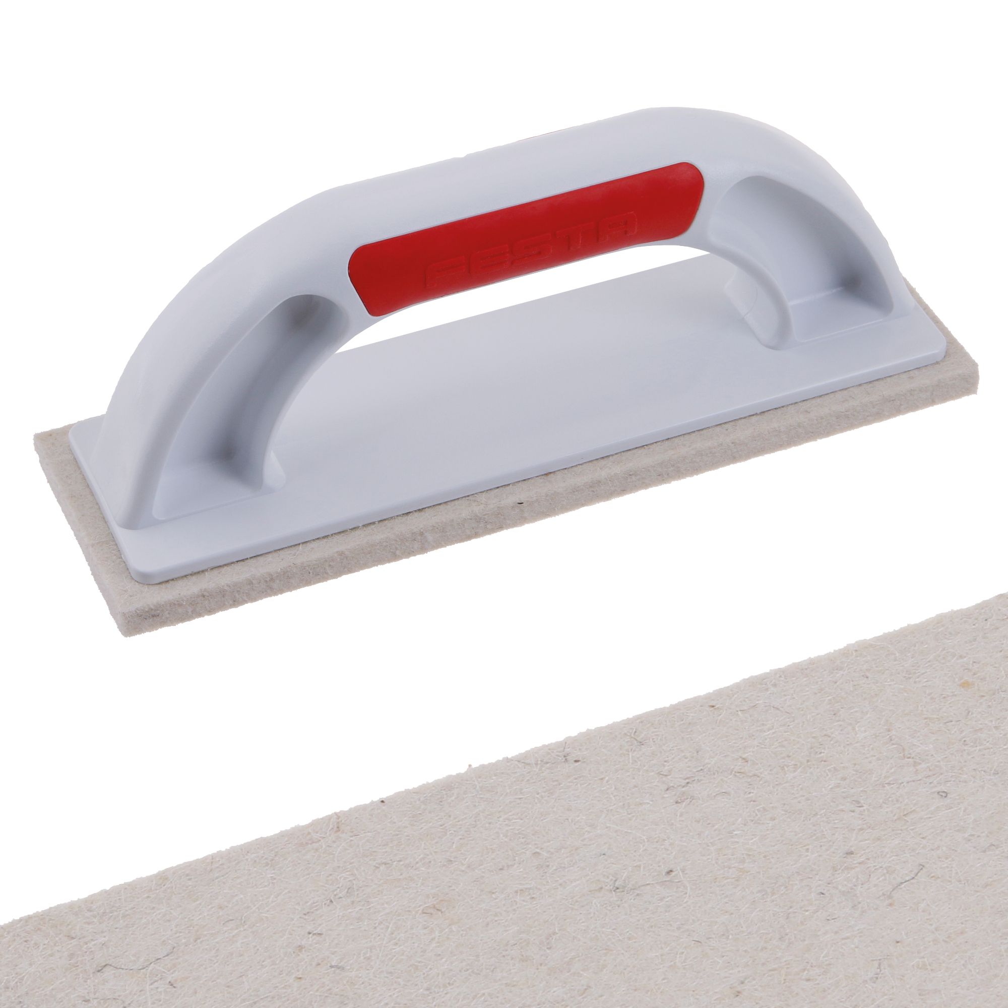 Hladítko plastové - plsť bílá, 220 x 70mm, 8mm, FESTA