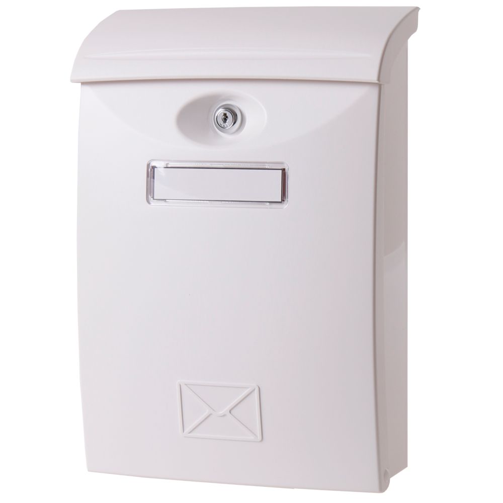Poštovní schránka plastová, bílá, 240×102x345mm