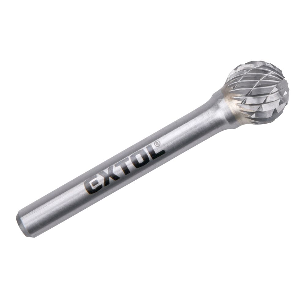 Fréza karbidová kulová, 10mm, stopka 6mm, sek střední, EXTOL INDUSTRIAL