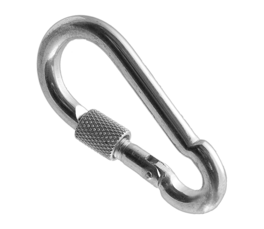 Karabina hasičská s pojistkou 100 x 10mm, DIN 5299D, ZN