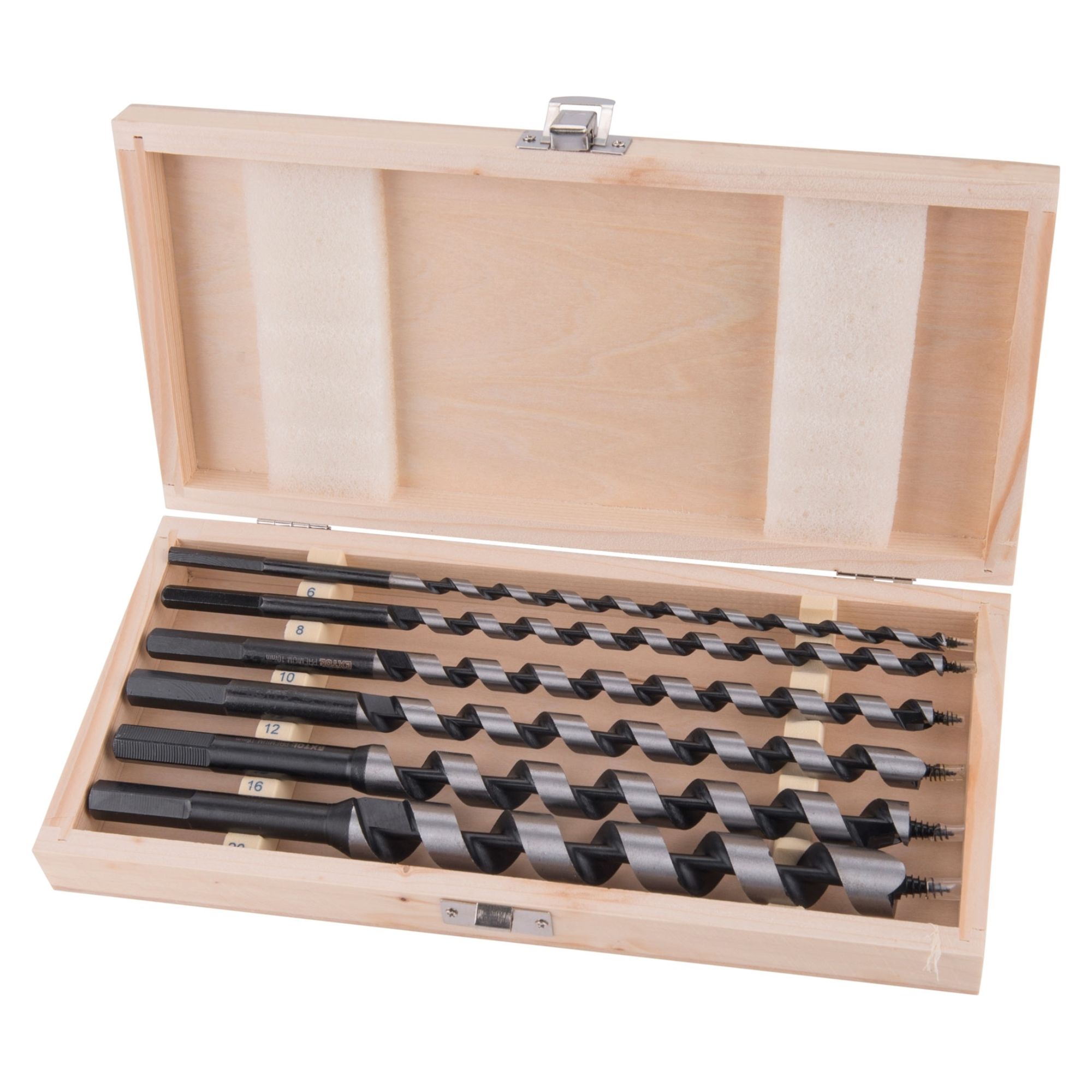 Vrtáky do dřeva, hadovité, sada 6ks, 6-20mm, 260mm, EXTOL PREMIUM