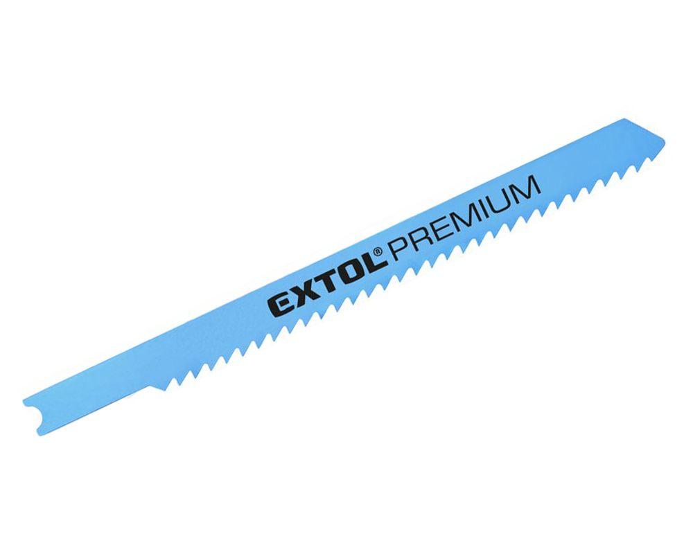 List do přímočaré pily, na dřevo, U-stopka, Bi-metal, 75 x 1,0mm, 10TPI, 5ks, EXTOL PREMIUM