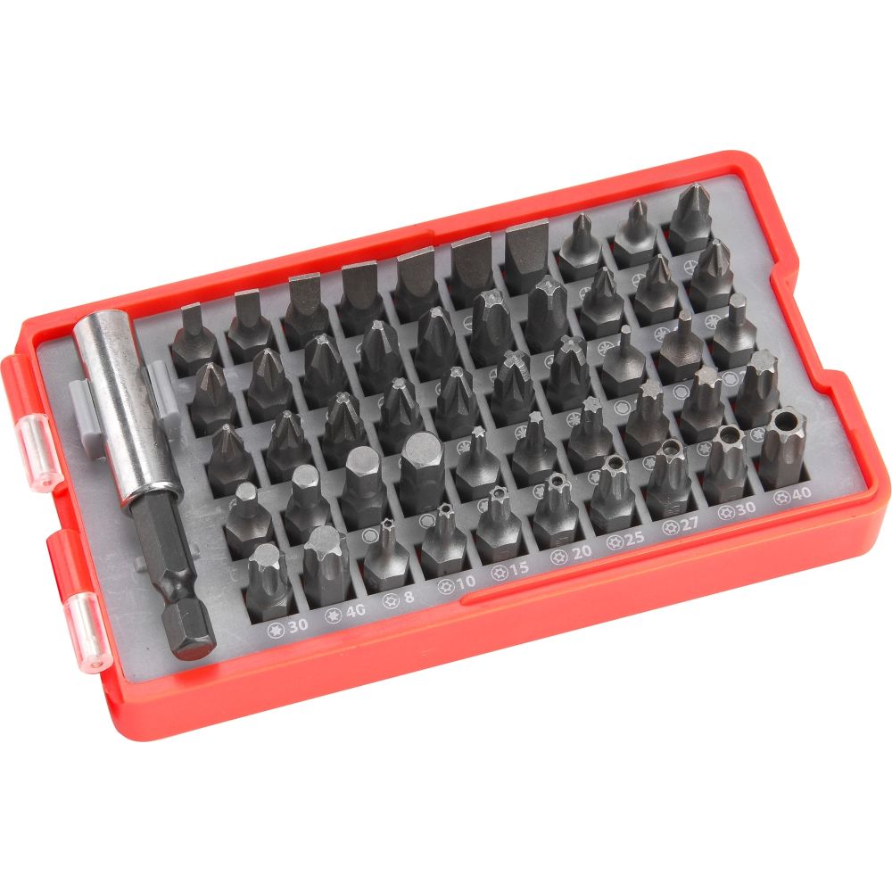 Sada bitů s magnet. držákem, 51ks, CrV, EXTOL PREMIUM