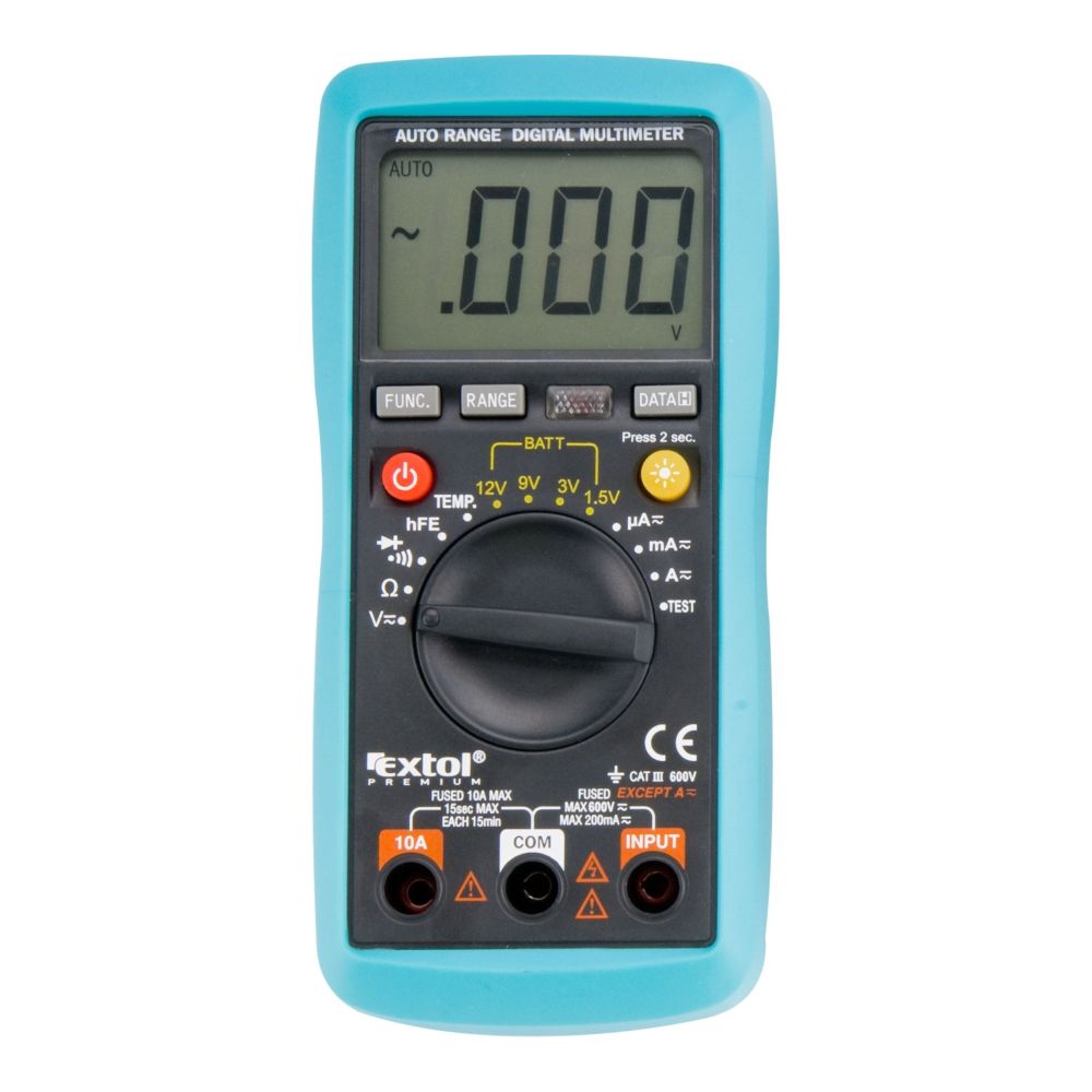 Multimetr digitální, AUTO, AC 2-600V, EXTOL PREMIUM