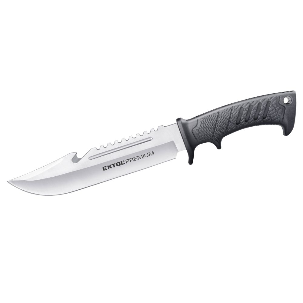 Nůž lovecký, nerez 3CR13, rukojeť plastová, 31,8cm, nylon. pouzdro, EXTOL PREMIUM