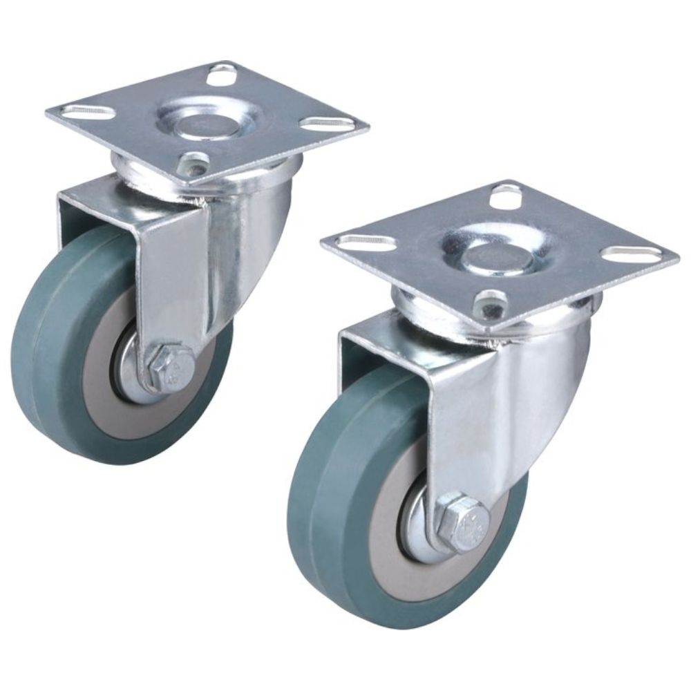 Kolečko pojezdové, 50mm, otočné, šedá pryž, 27kg, sada 2ks, EXTOL PREMIUM