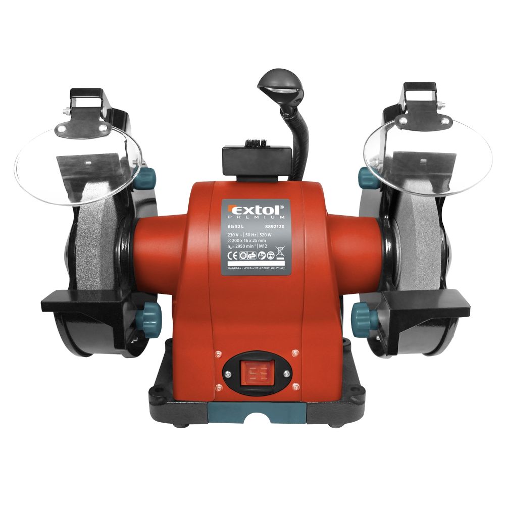Bruska stolní, 200mm, 520W, BG 52L, EXTOL PREMIUM