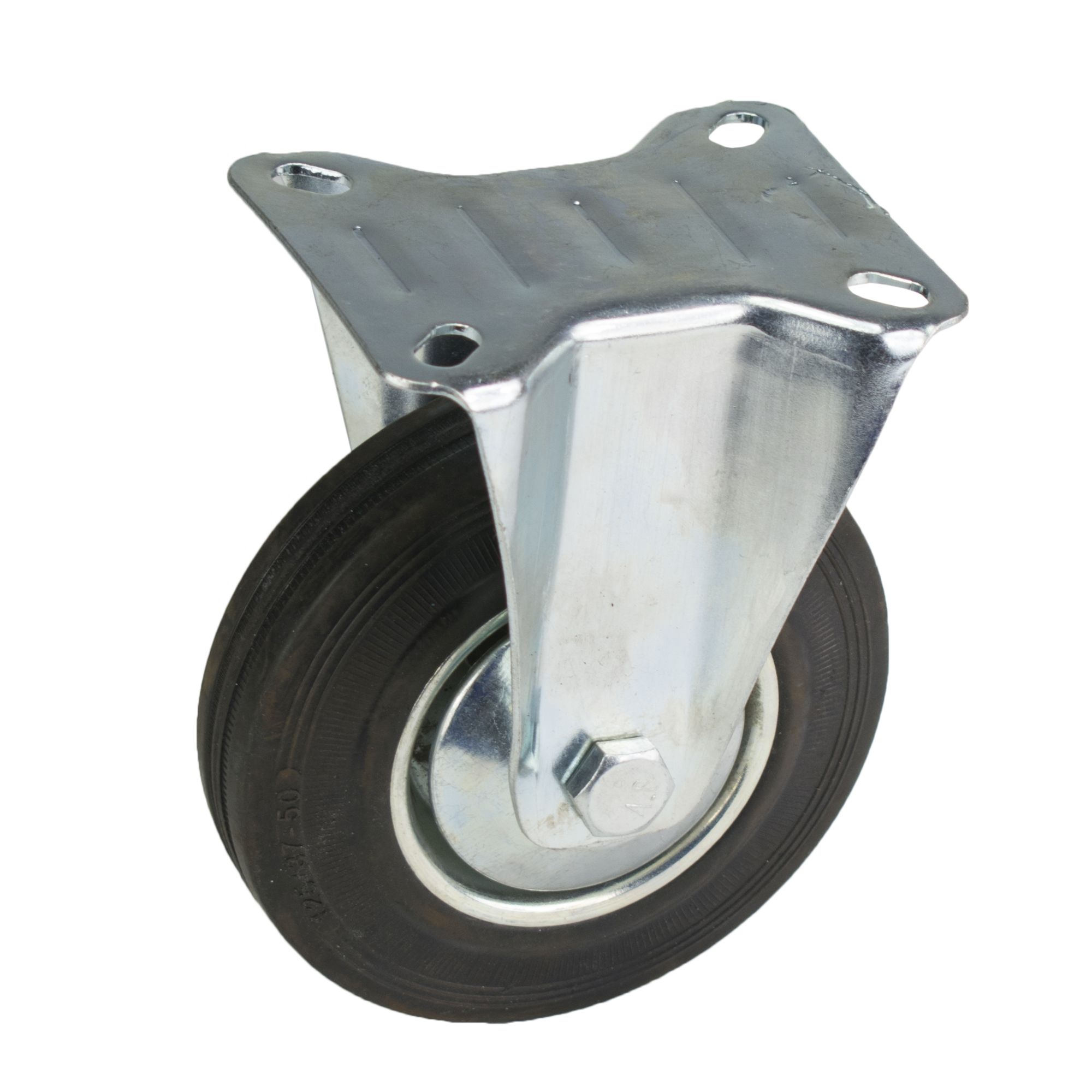 Kolečko pojezdové, 125mm, pevné, tvrdá pryž, 100kg