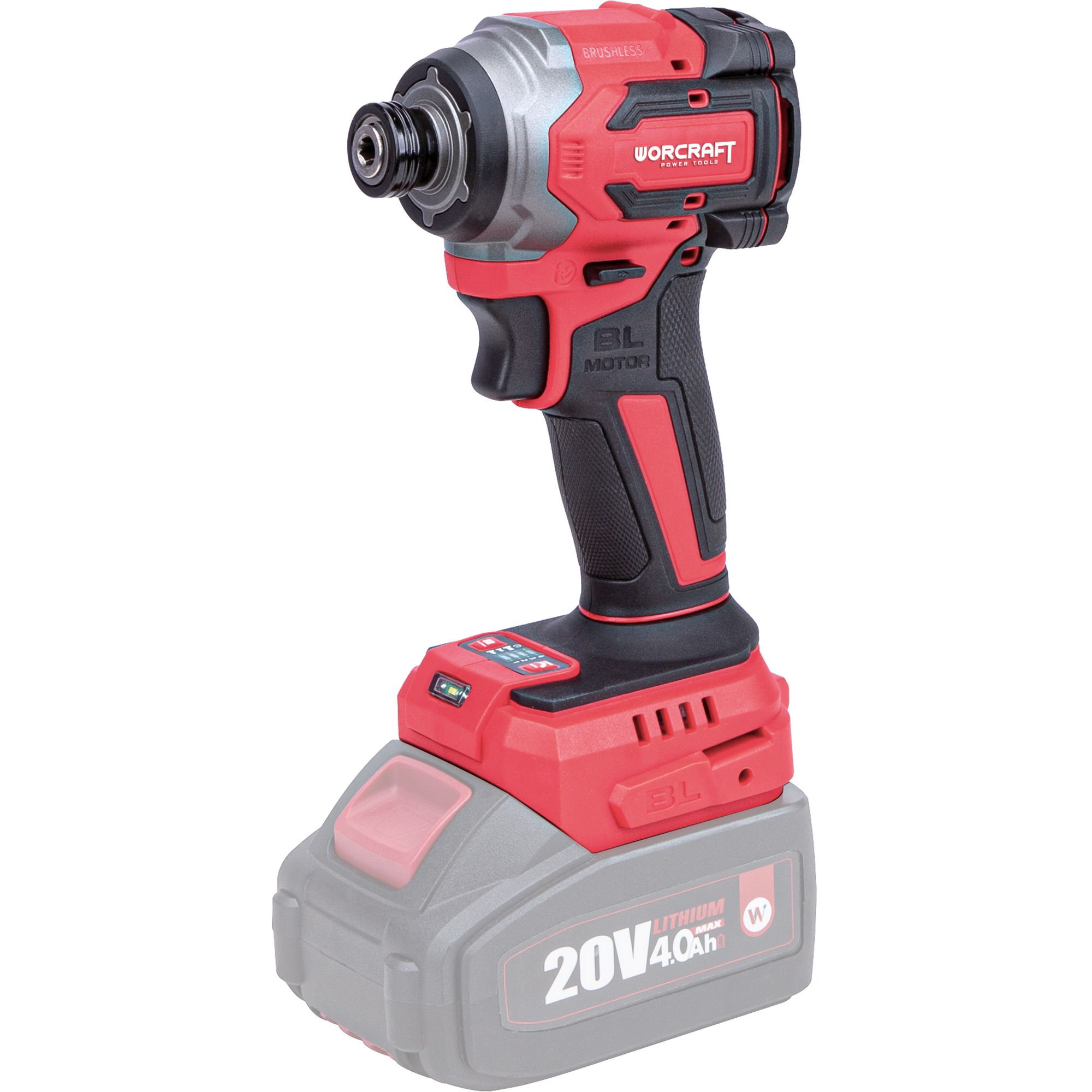 AKU utahovák, HEX 1/4", 230Nm, 20V, BRUSHLESS, ShareSYS, WORCRAFT CIS-S20LiBH