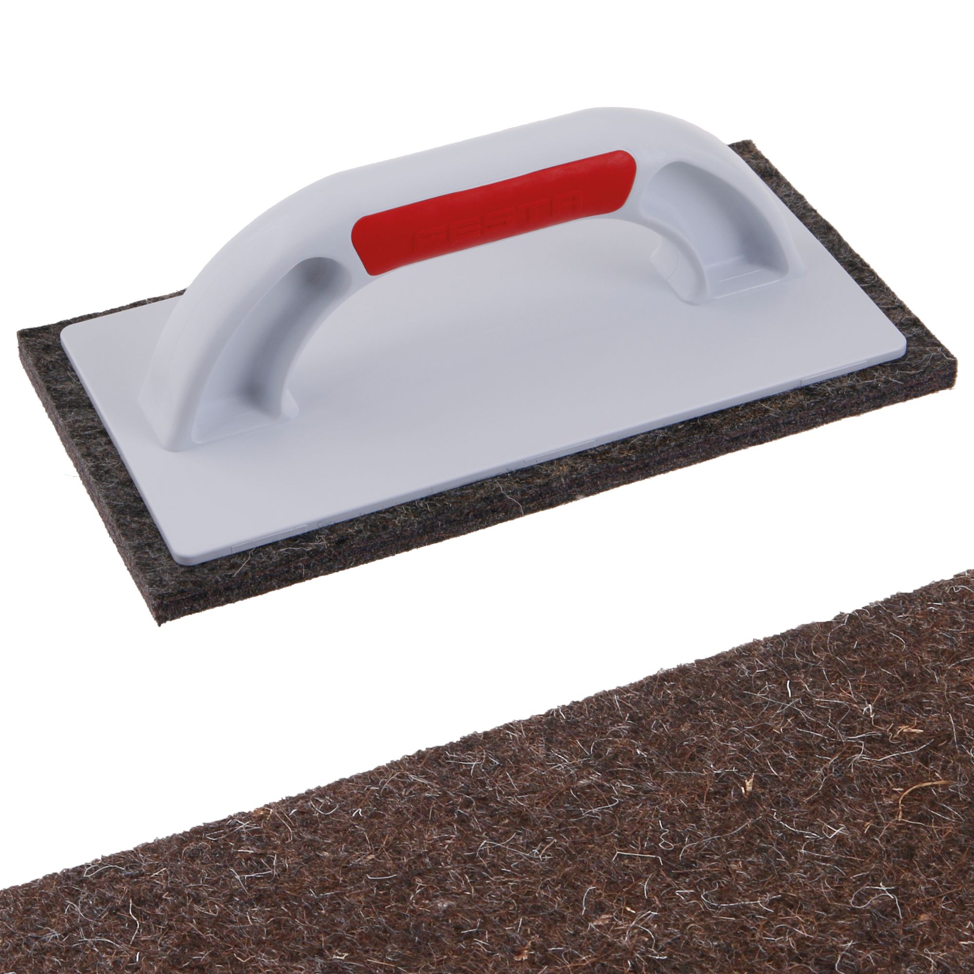 Hladítko plastové - plsť hnědá, 250 x 130mm, 10mm, FESTA