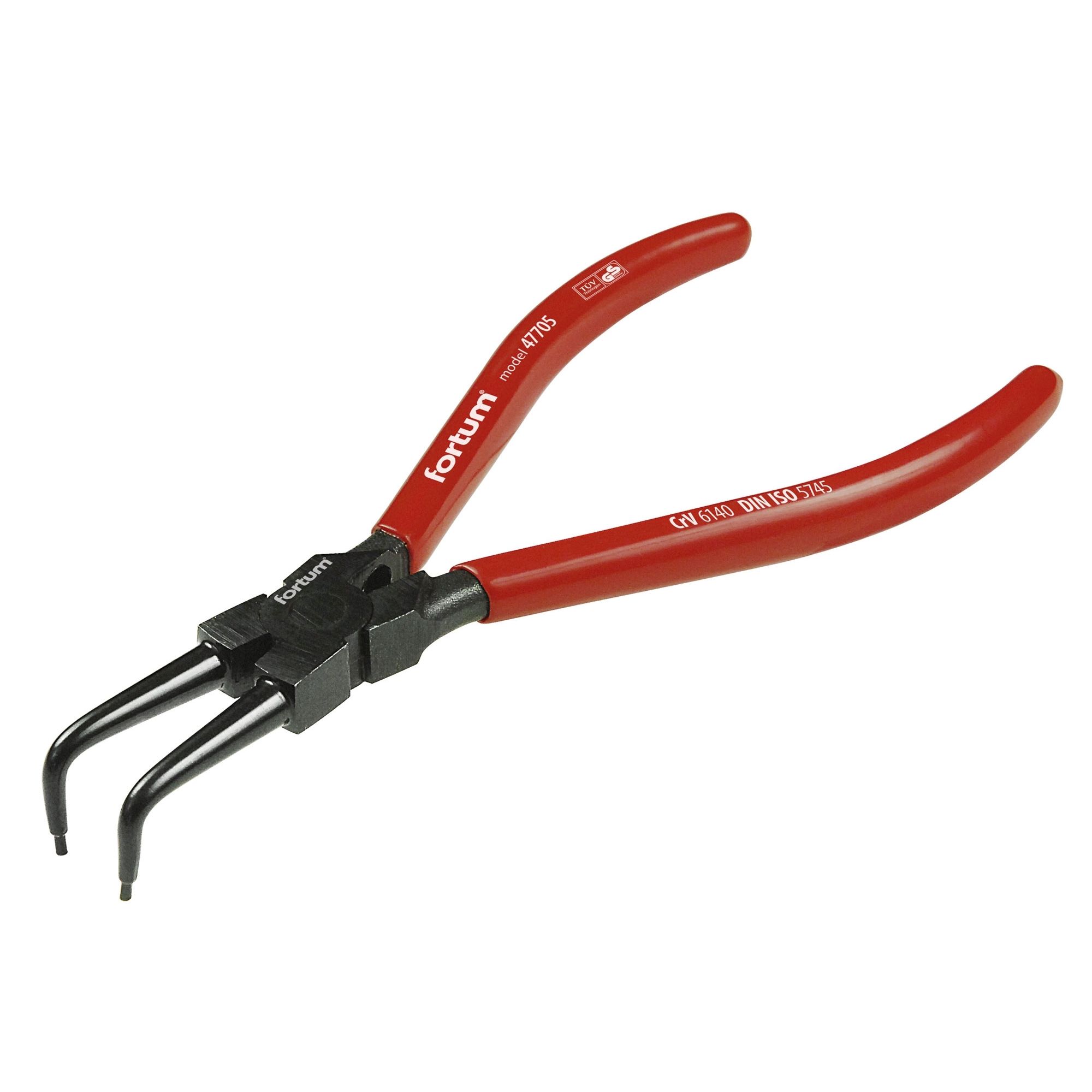 Kleště segerové, 180mm, zahnuté vnitřní, 19-60mm, FORTUM