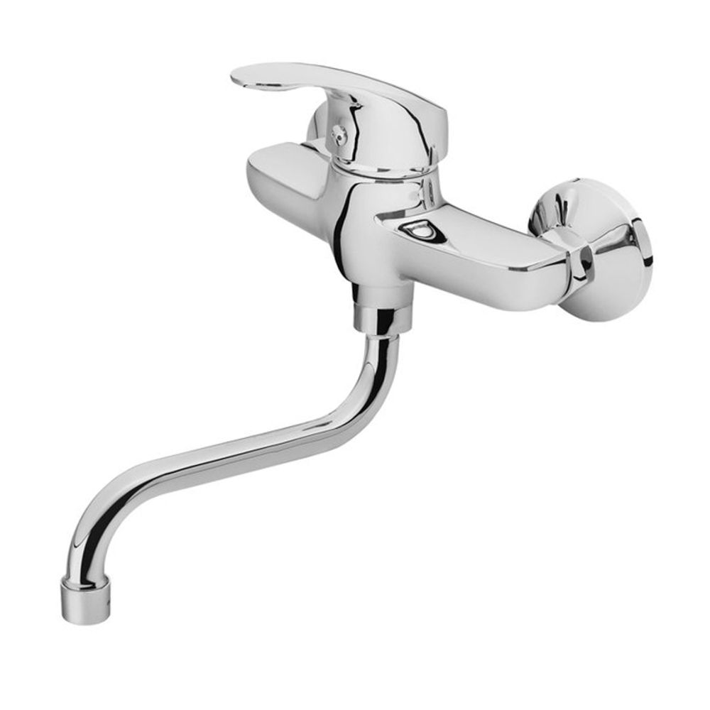 Baterie umyvadlová nástěnná, chrom, kulaté ramínko 20cm, rozteč 100mm, OPERA - vystavené zboží