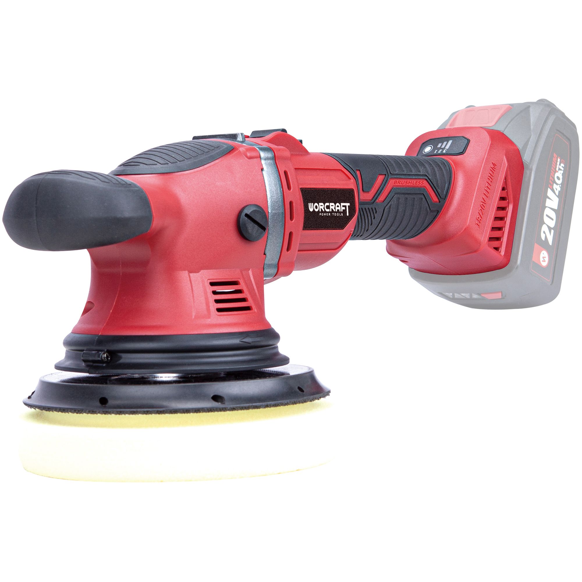 AKU leštička, 150mm, 20V, BRUSHLESS, ShareSYS, WORCRAFT COP-S20Li