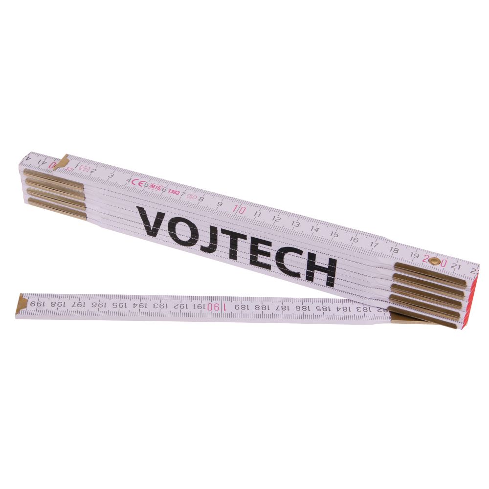 Metr skládací, 2m, dřevěný, PROFI, "VOJTECH"