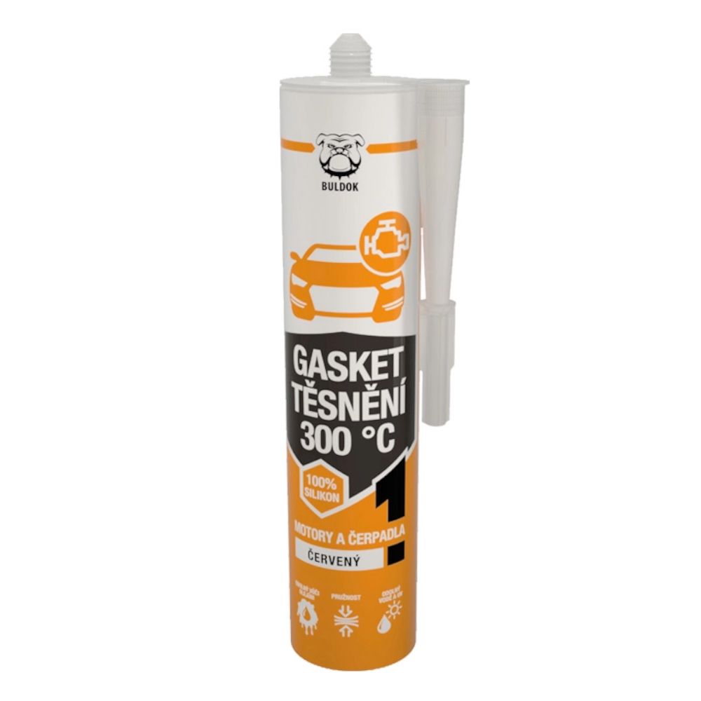 Gasket těsnění 300°C, červený, 280ml, BULDOK