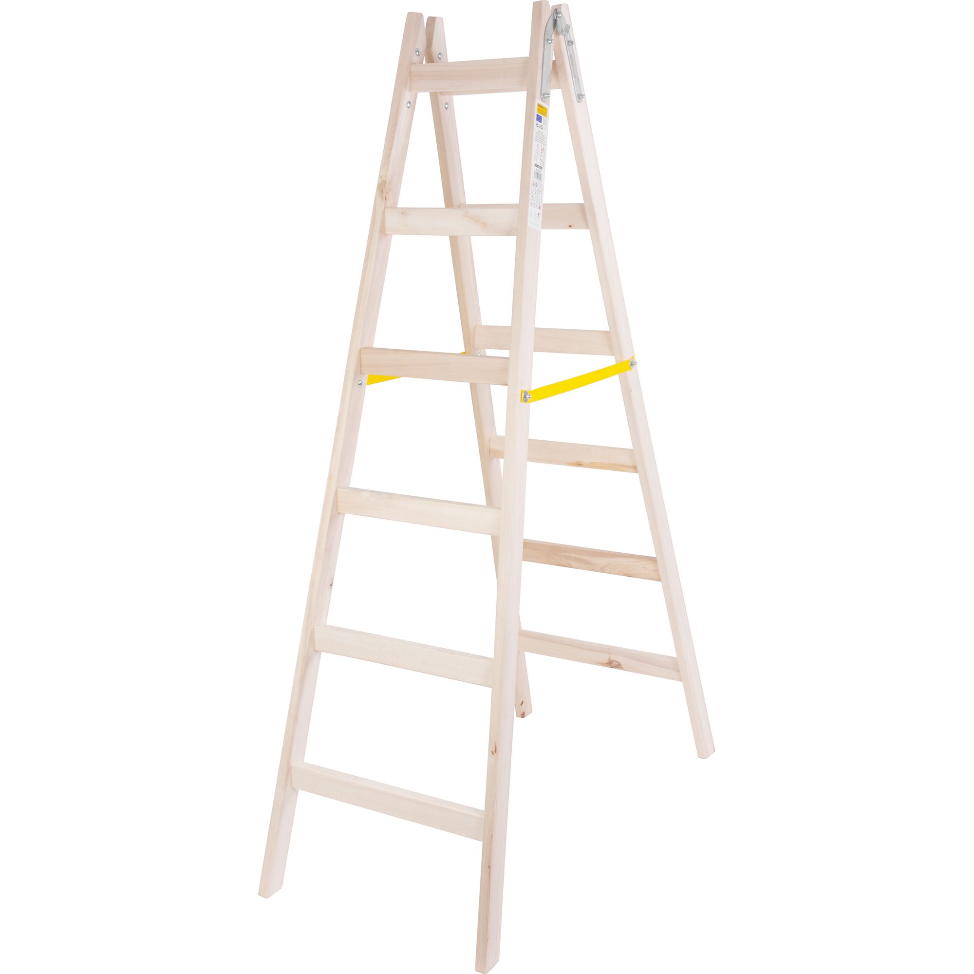 Štafle dřevěné, 6 příček, 190cm, max. 150kg, STREND PRO