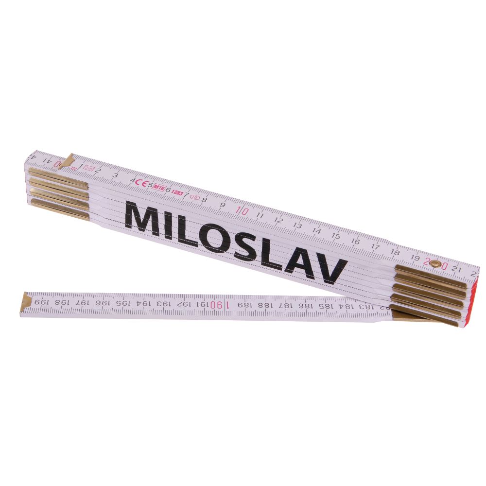 Metr skládací, 2m, dřevěný, PROFI, "MILOSLAV"