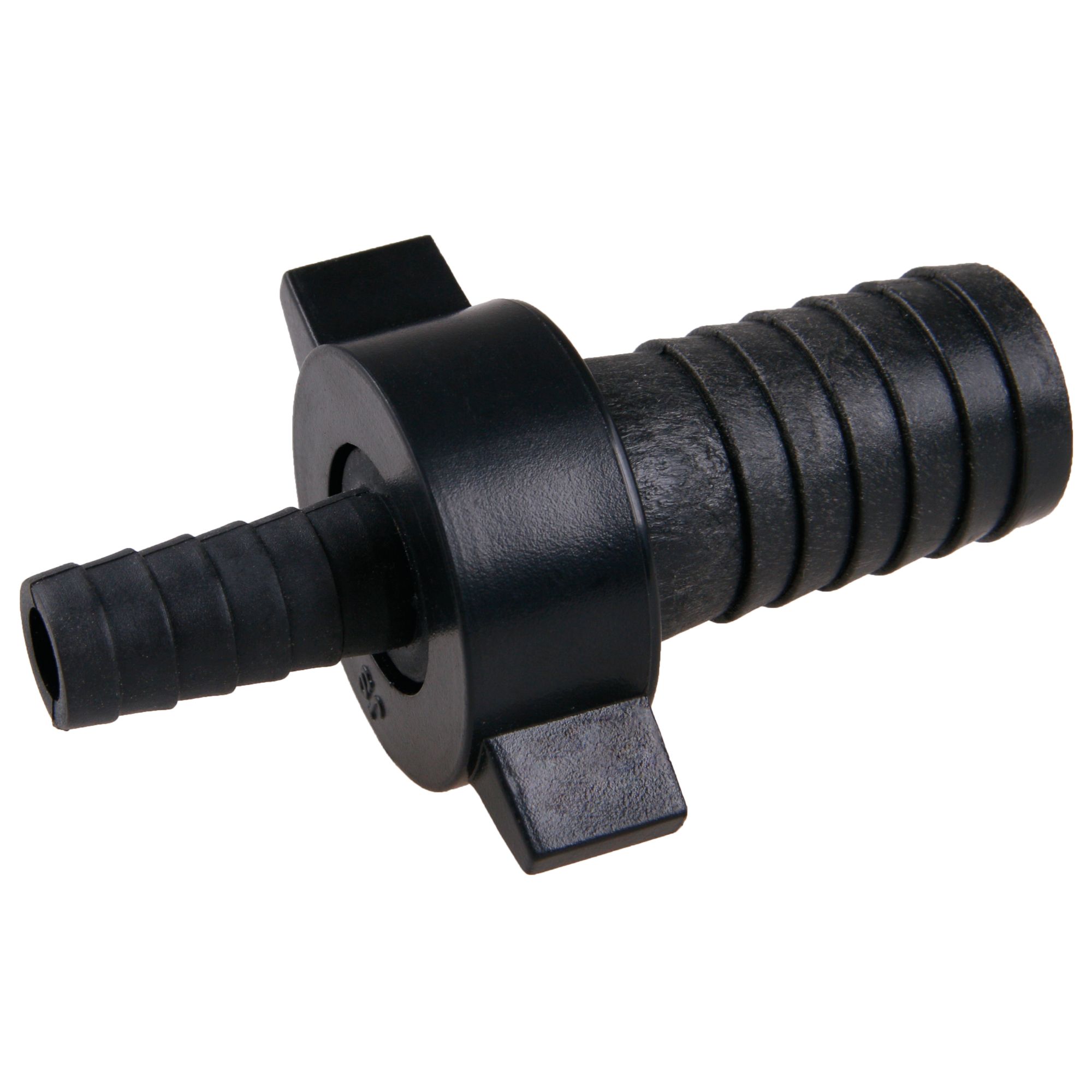 Spojka na hadici redukovaná, 1" - 1/2", plast, černá