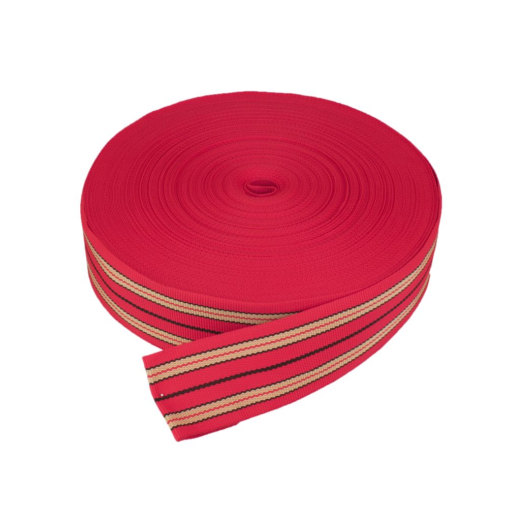 Popruh univerzální, PP, 60mm, červený, balení 50m