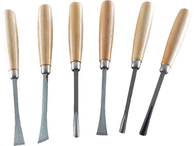 Dláta řezbářská, sada 6ks, délka 165mm, EXTOL CRAFT