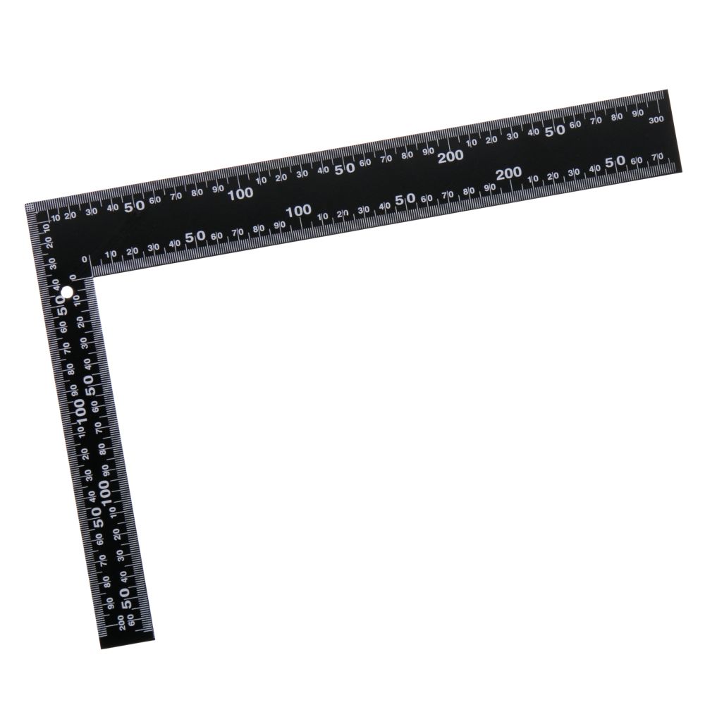 Úhelník černý, 300 x 200mm, ocel