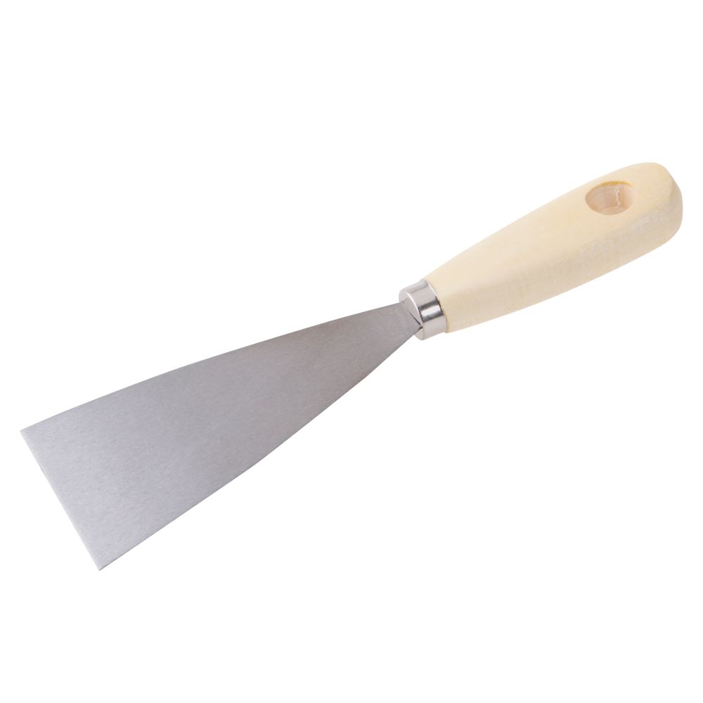 Špachtle ocelová, 60mm, dřevěná rukojeť