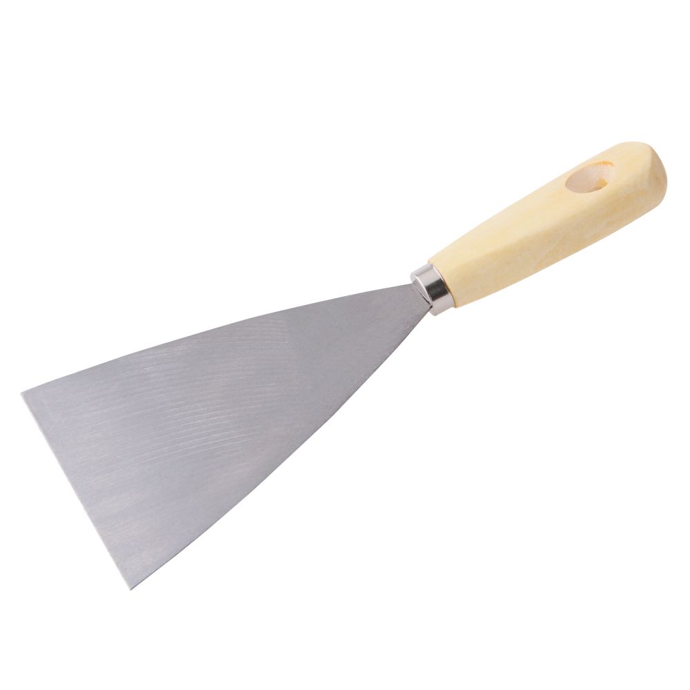 Špachtle ocelová, 100mm, dřevěná rukojeť