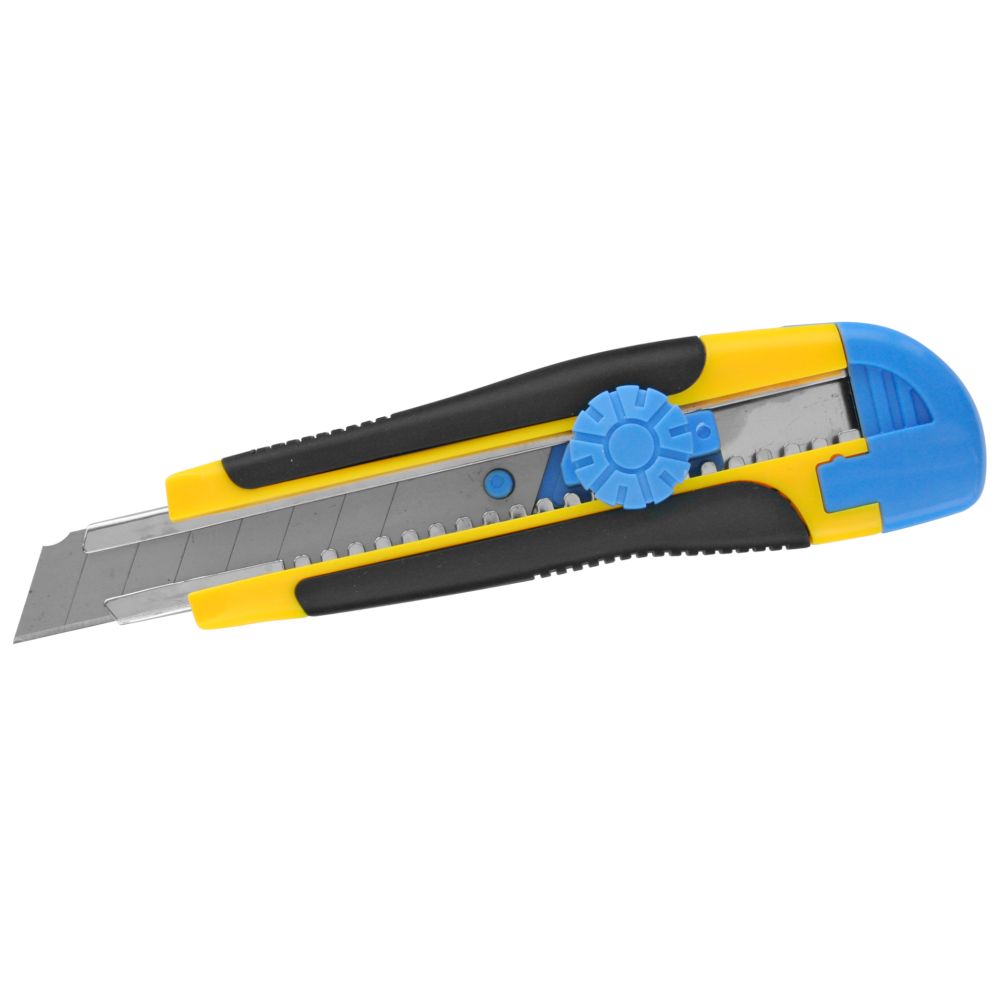 Odlamovací nůž 18mm – plast s kovovou výztuhou, šroubovací aretace, STREND PRO UK313