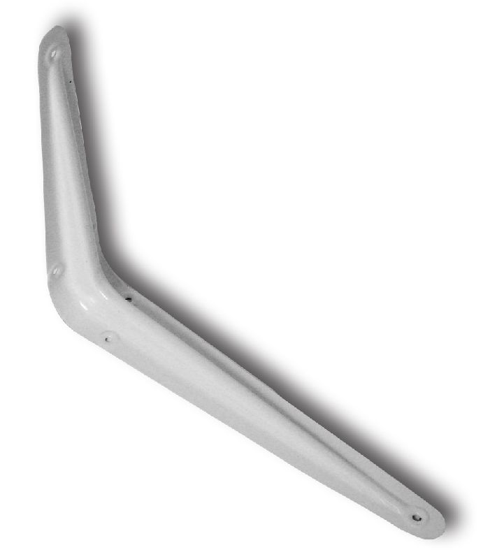 Konzola policová, 15x12,5cm, bílá, bal. 2ks