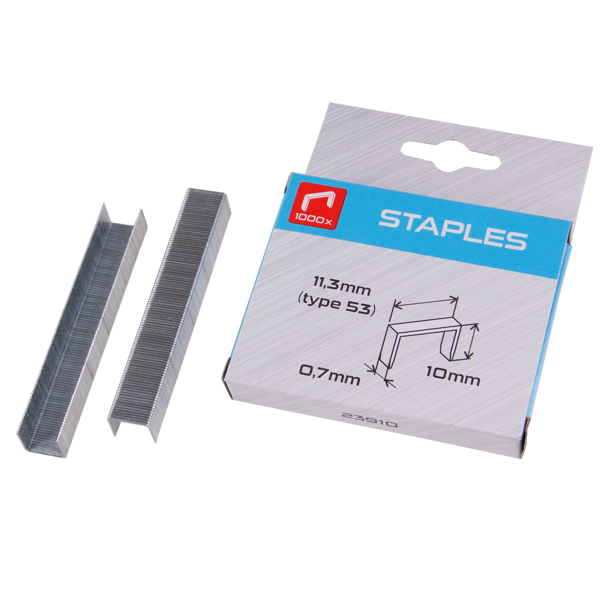 Spony 11,3 x 0,7mm, 10mm, balení 1000ks, typ 53