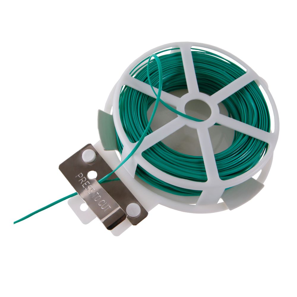 Drát vázací se štípačem, 0,4mm, 30m, PZ + PVC zelené