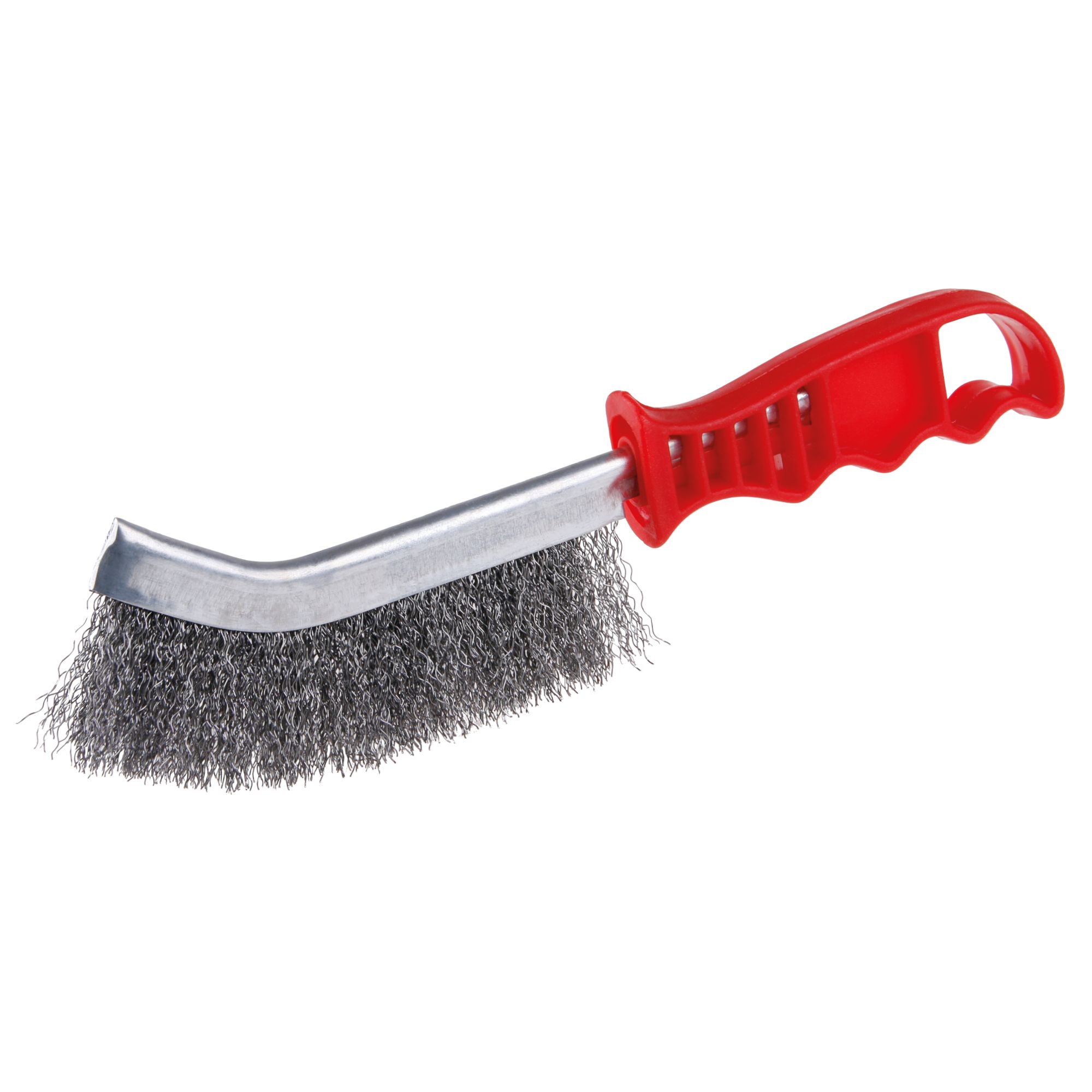 Kartáč ocelový, úzký, 25cm, ocel, plastová rukojeť
