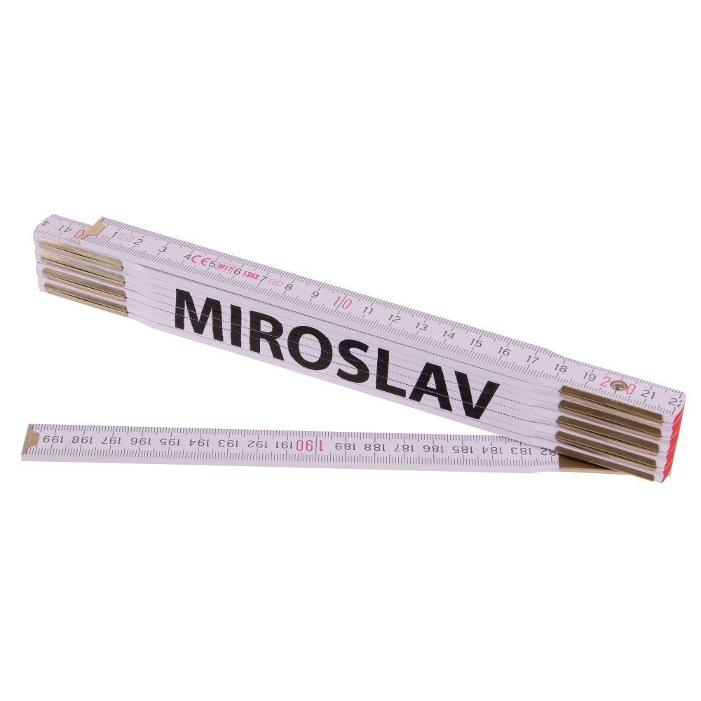 Metr skládací, 2m, dřevěný, PROFI, "MIROSLAV"